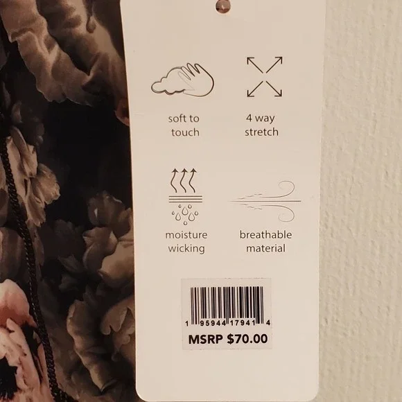 Jones New York Sport Floral Leggings Womens 2X Plus Size High Waist Pockets New - Picture 6 of 6